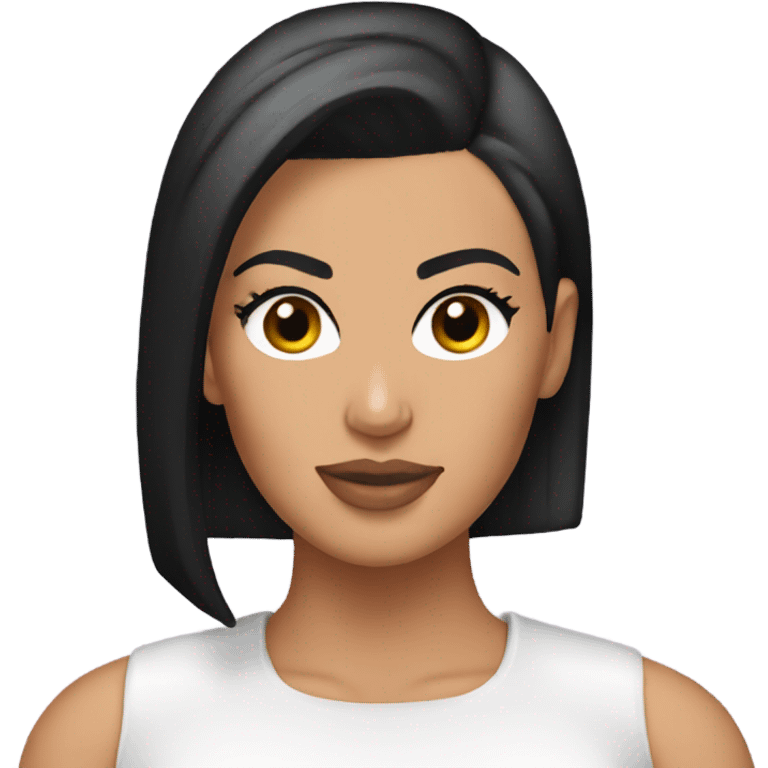 kim kardashian with a buzz cut emoji