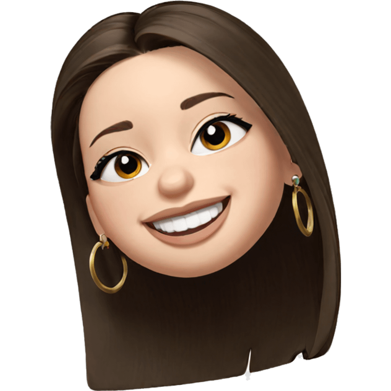 smiling girl with earrings emoji