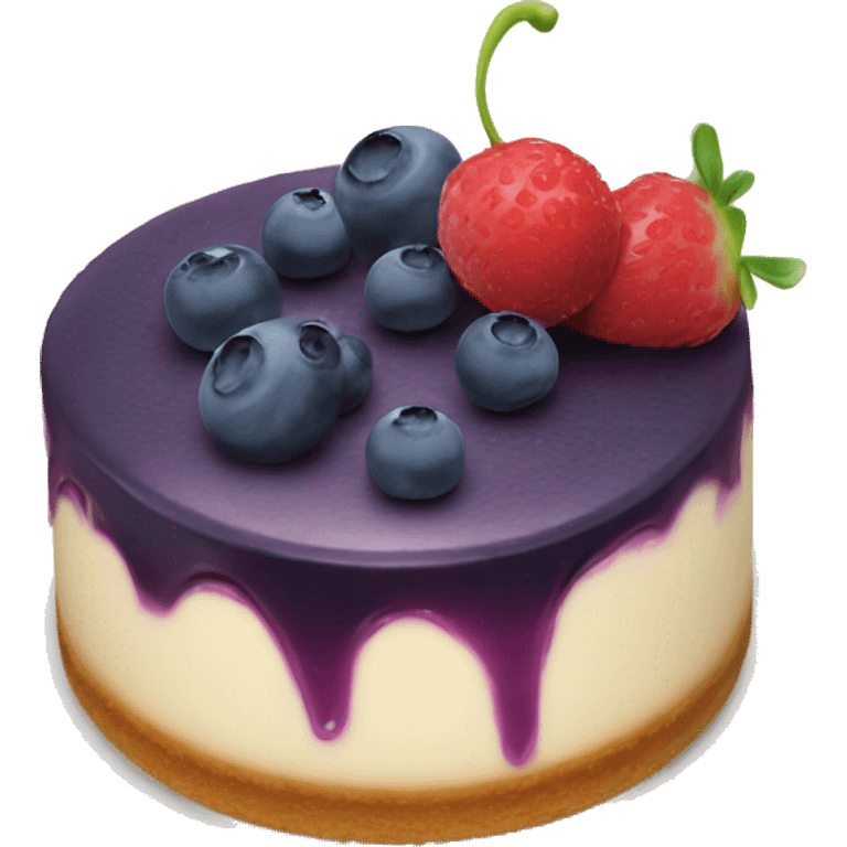 Cheesecake with blueberry  emoji