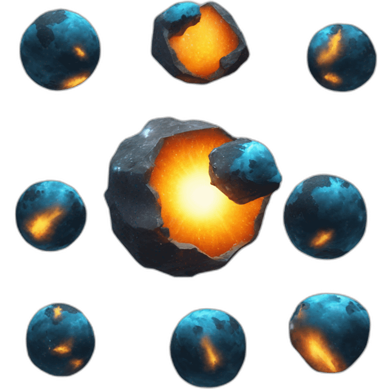 Small meteorite collision with the earth emoji