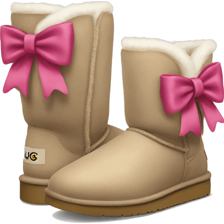 Ugg boots with bow emoji