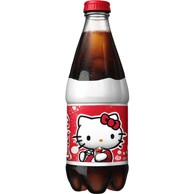 hello kitty drinking a Diet Coke emoji