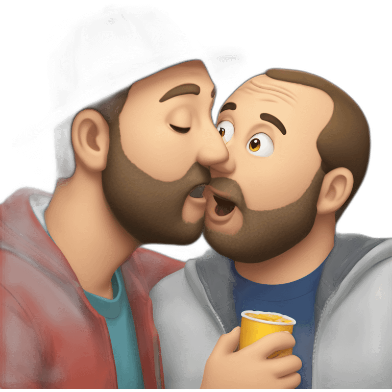 tom segura kissing bert kreischer emoji