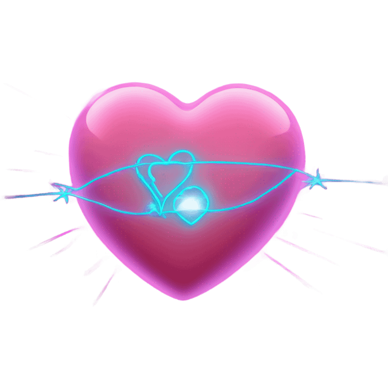 Heart with lasers emoji