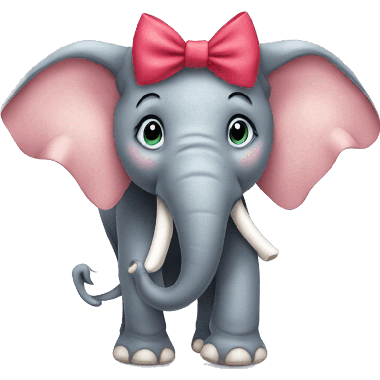 Elephant with bow emoji