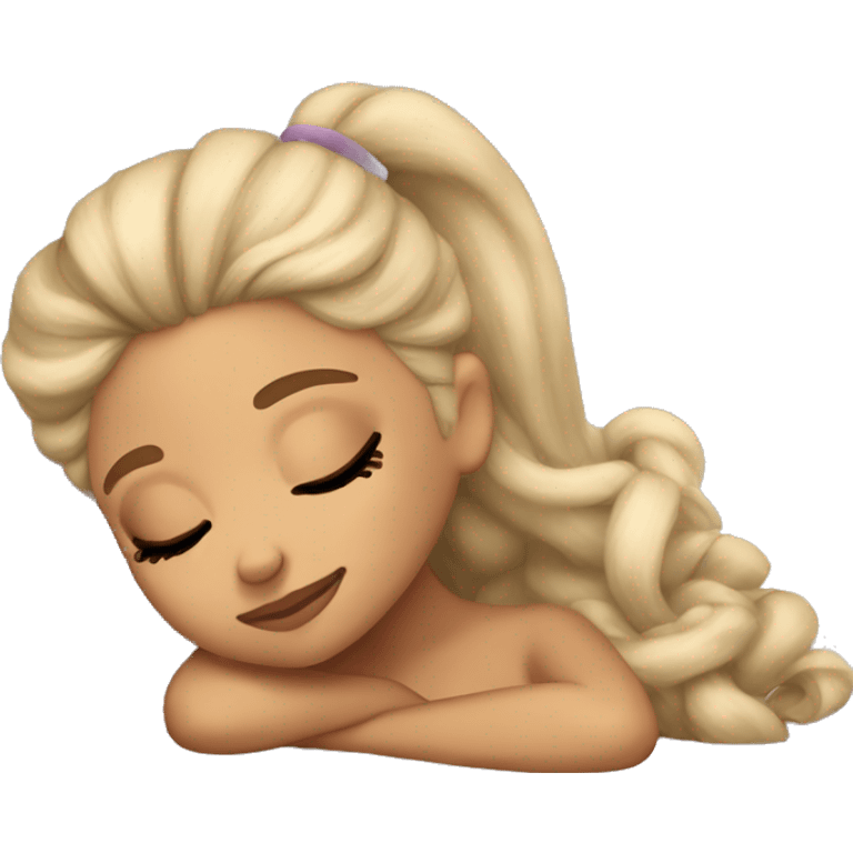 Ariana Grande blond sleeping emoji