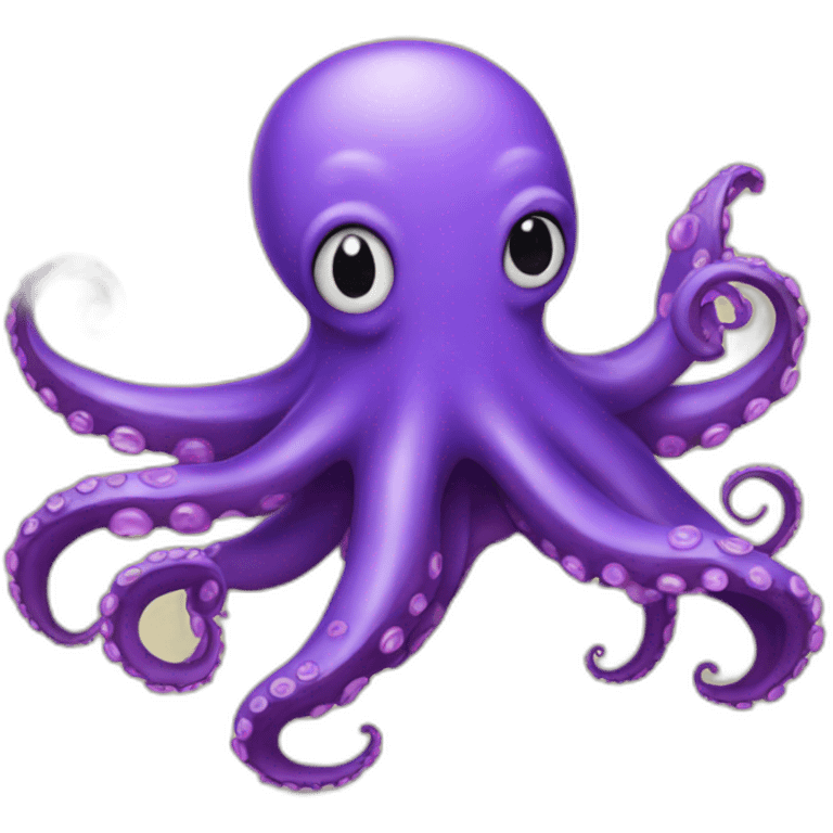 purple octopus dancing emoji