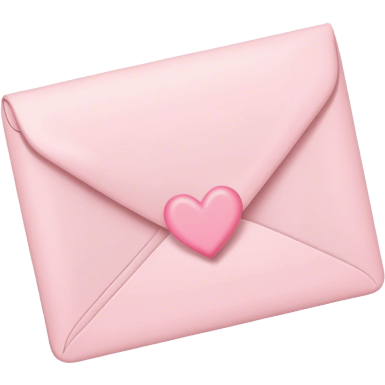 romantic letter with pastel pink hearts emoji