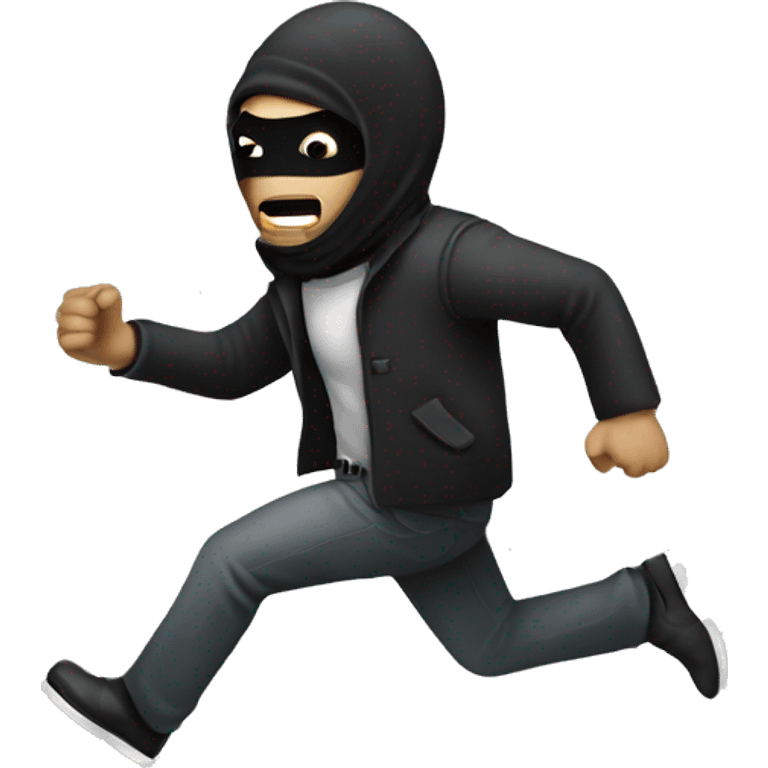 Bank robber running away emoji