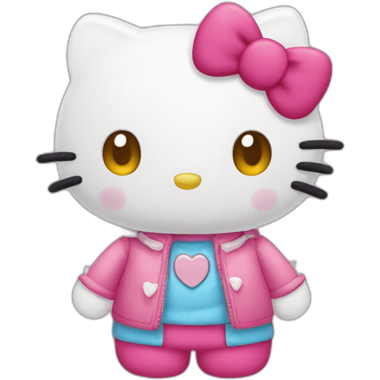 Hello kitty love emoji