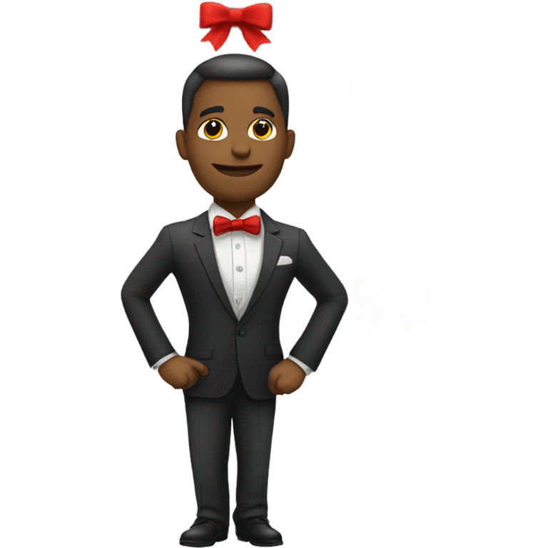 dealer with red bow tie emoji