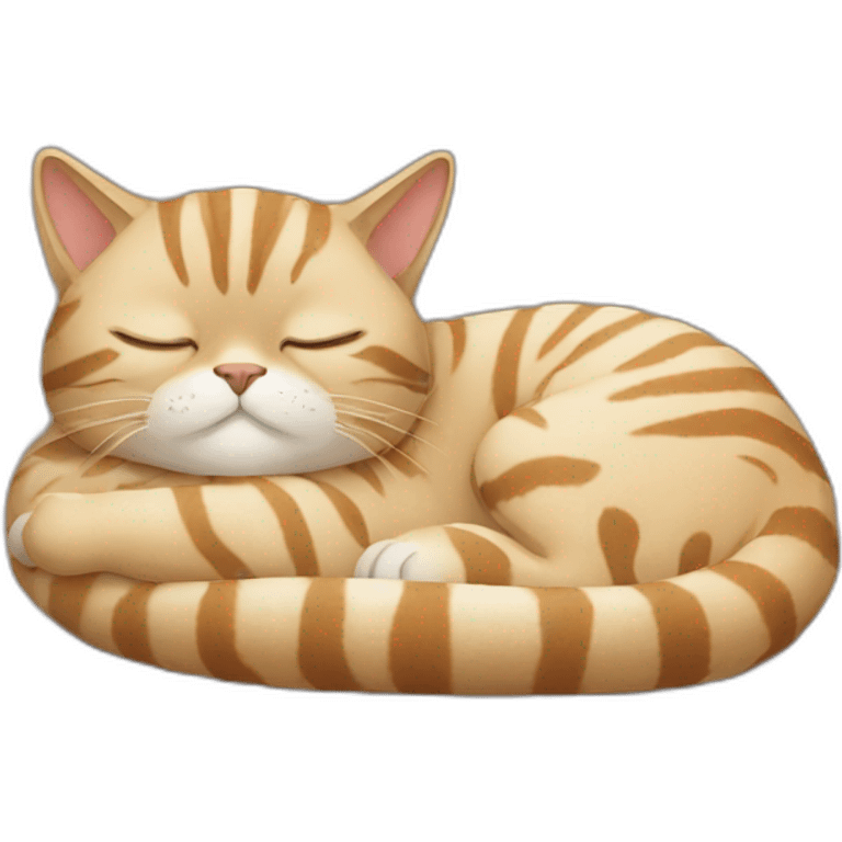 an exotic cat sleeping emoji