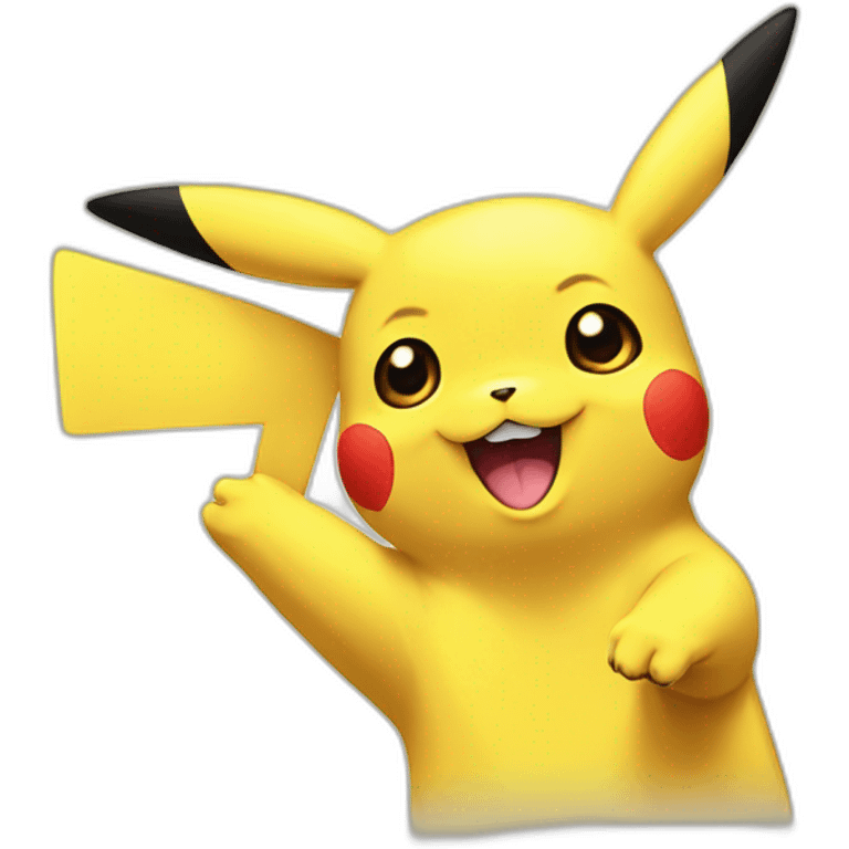 Pikachu Hi five emoji