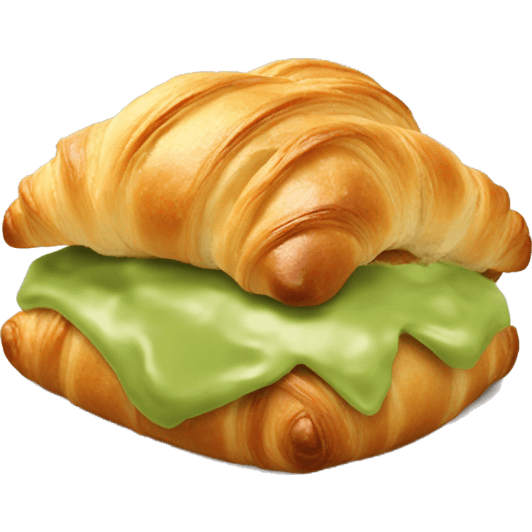 Pistachio croissant emoji