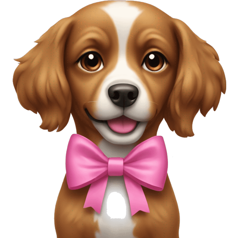 Dog with pink bow emoji