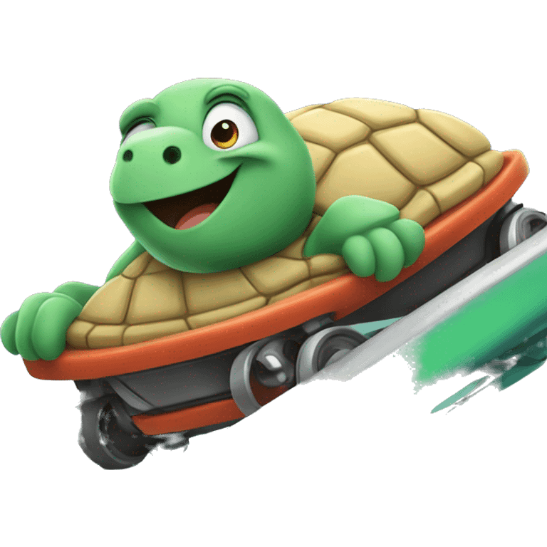 Turtle on a roller coaster  emoji