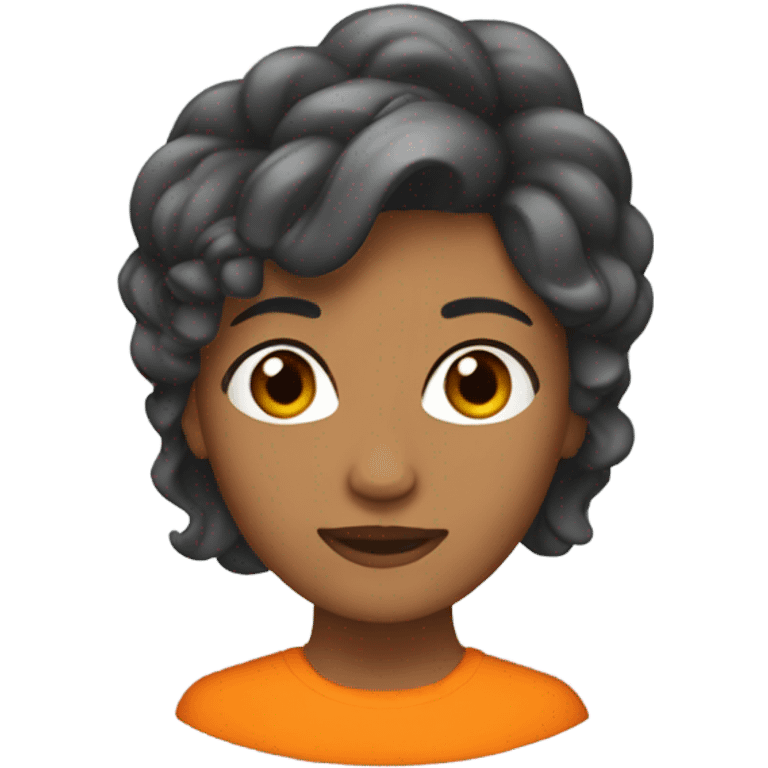 Mujer peli naranja  emoji