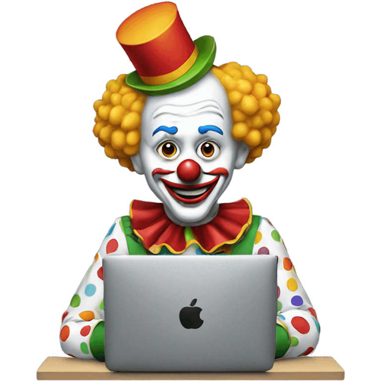 clown at the computer emoji