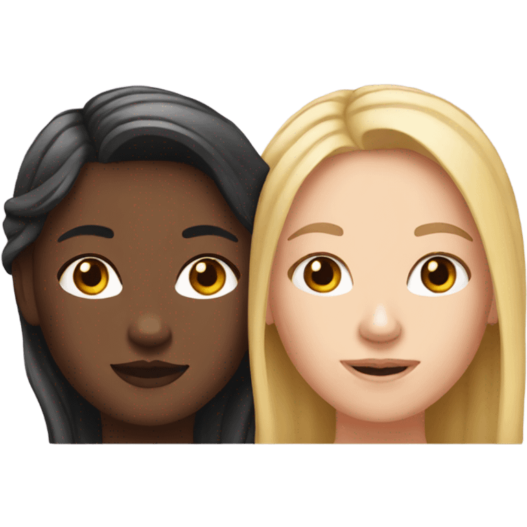 two white girls are friends emoji