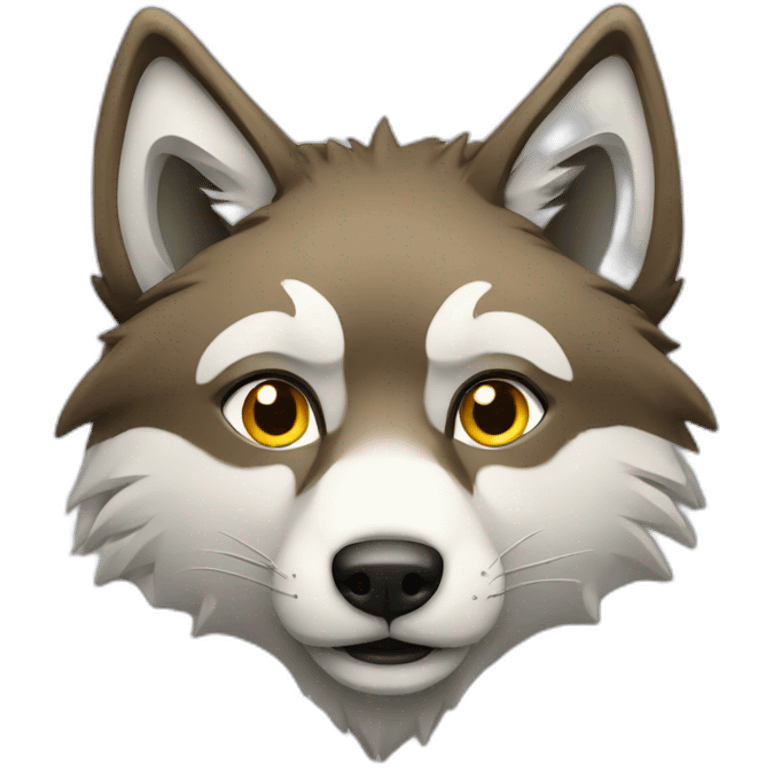 Loup haut de forme emoji