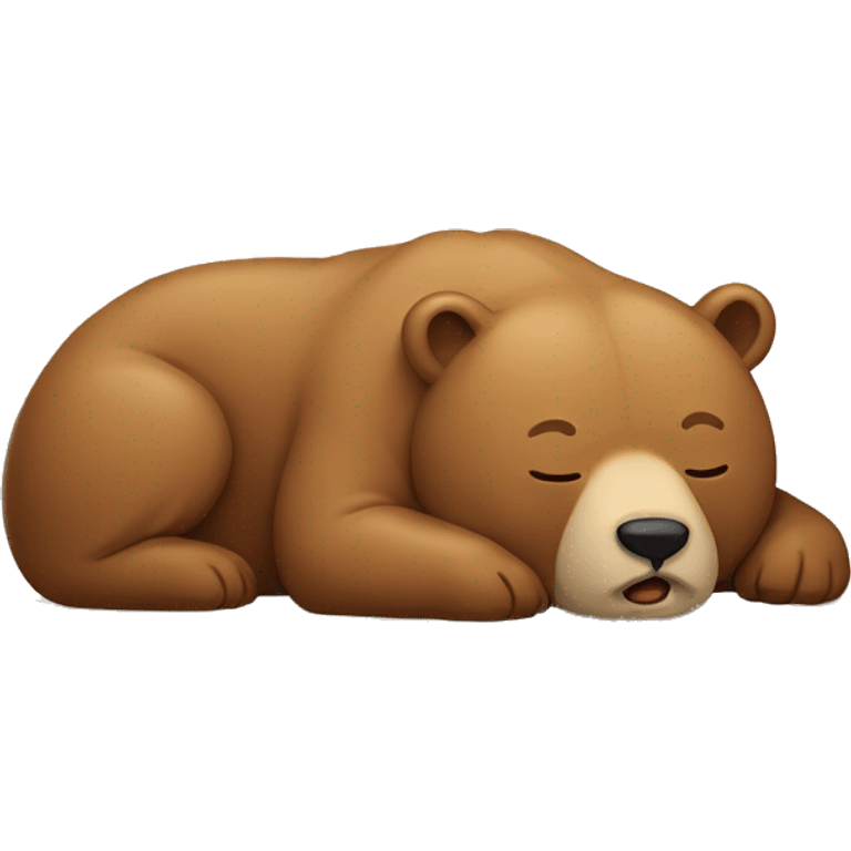 sleeping, drooling bear emoji