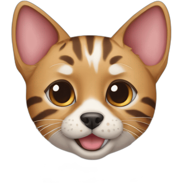 Bengal cat and dog Pomsky  emoji