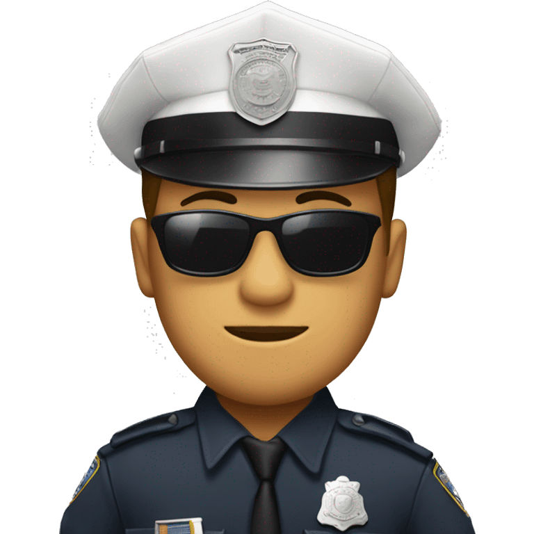 White Police officer wearing sunglasses  emoji