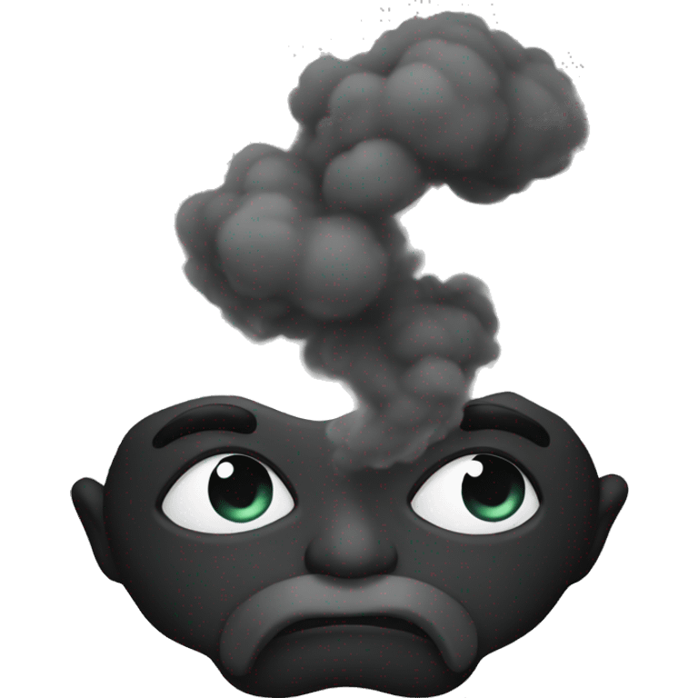 Dark smoke emoji