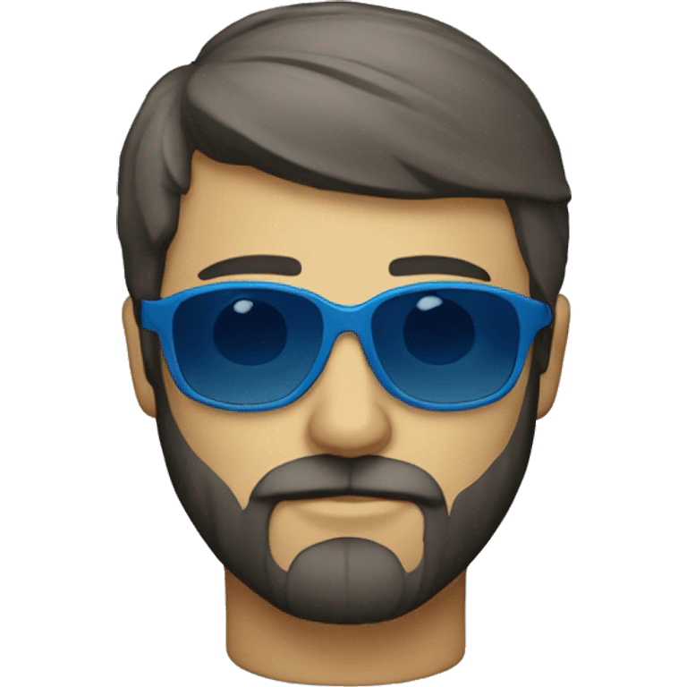 stoic with beard and blue sunglasses emoji