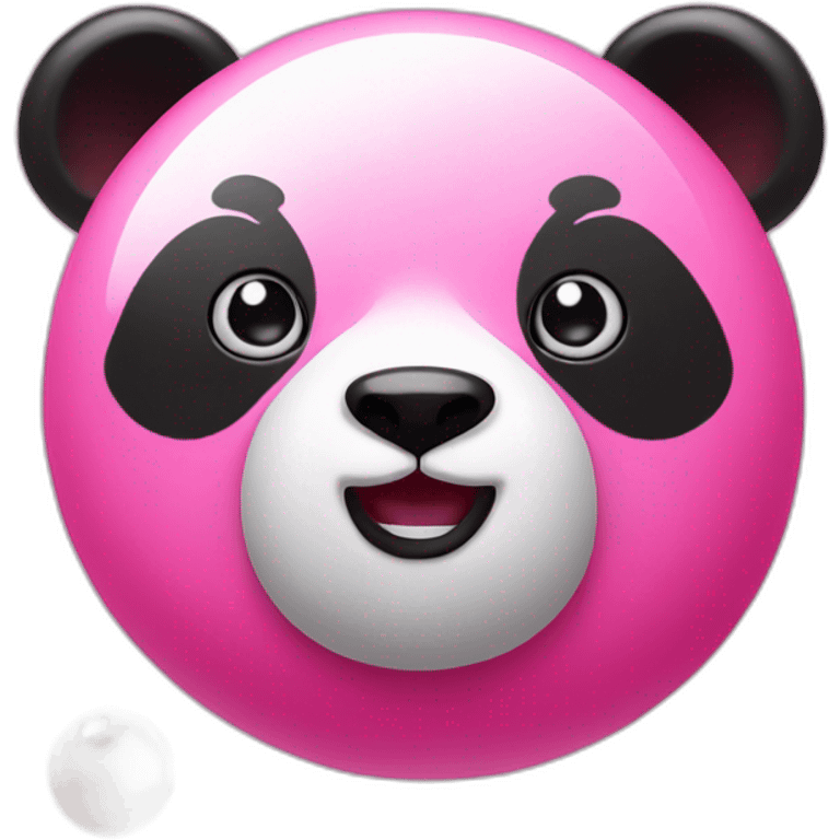 pink panda with red jawbreaker emoji