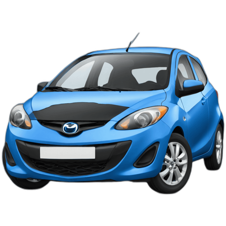 Blue mazda 2 car emoji