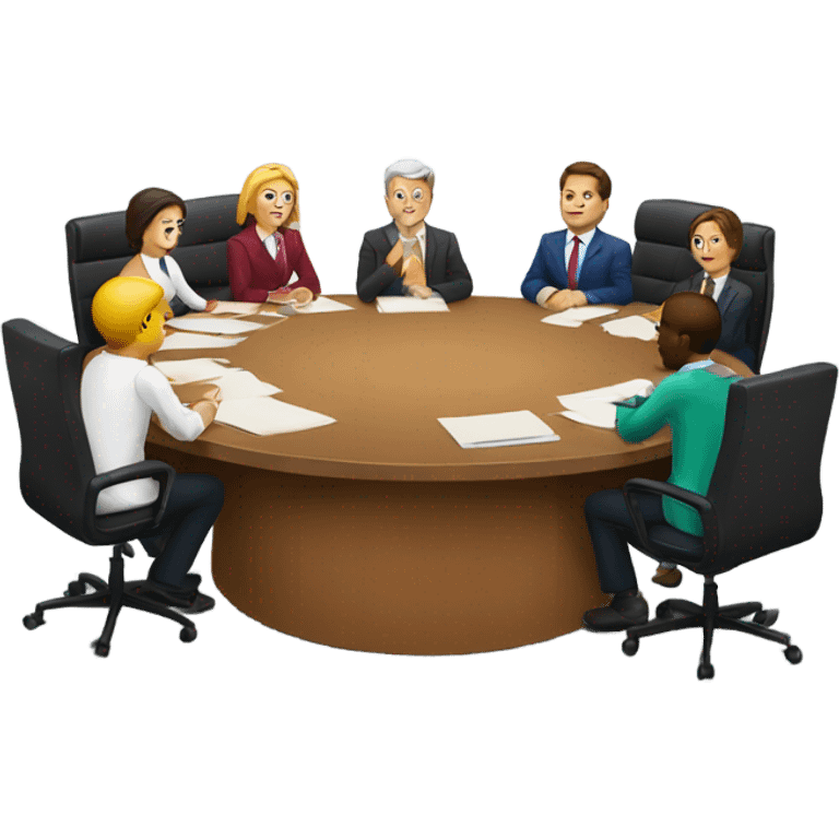 Board meeting round table emoji