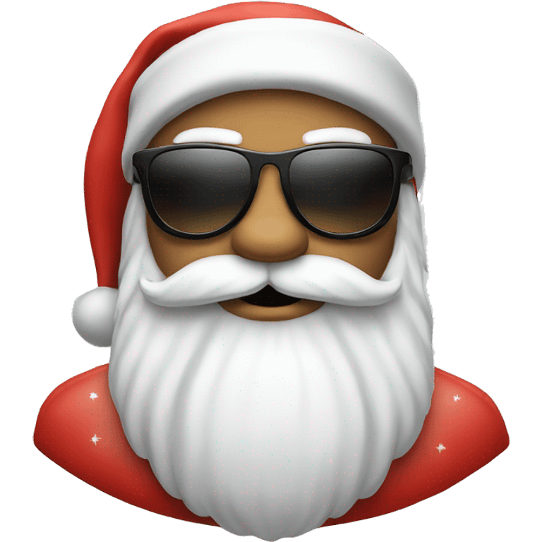 Cool santa claus with sunglasses emoji