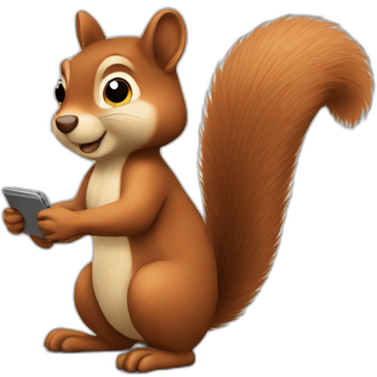 Squirrel at work emoji