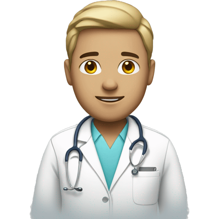 hospital worker in white coat emoji