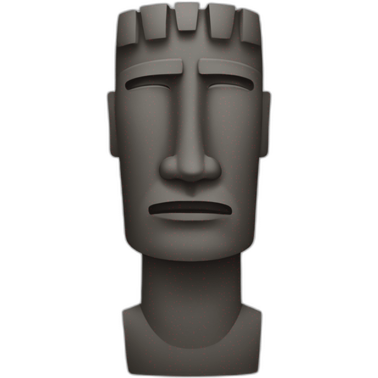 Moai gêné emoji