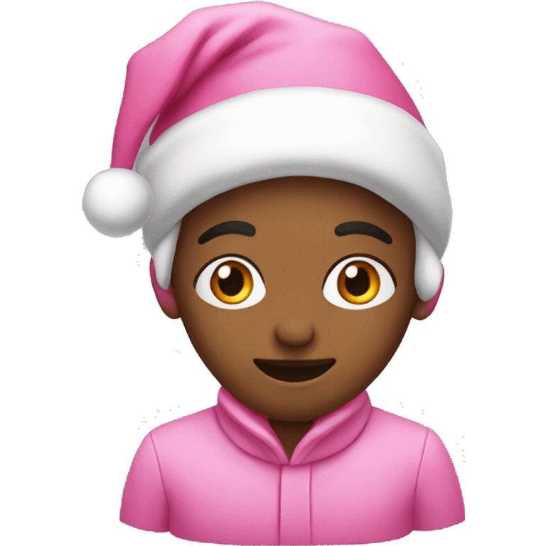 Christmas pink emoji