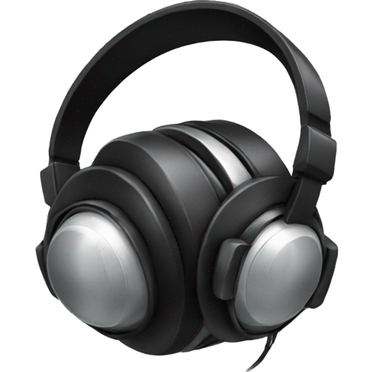 Headphones with black bow emoji