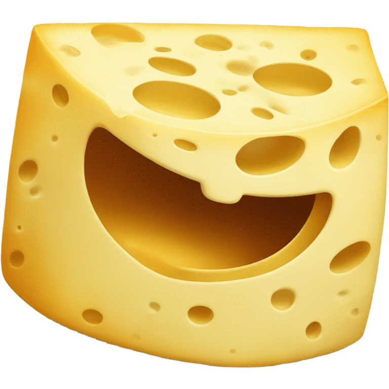 Cheese with a face emoji