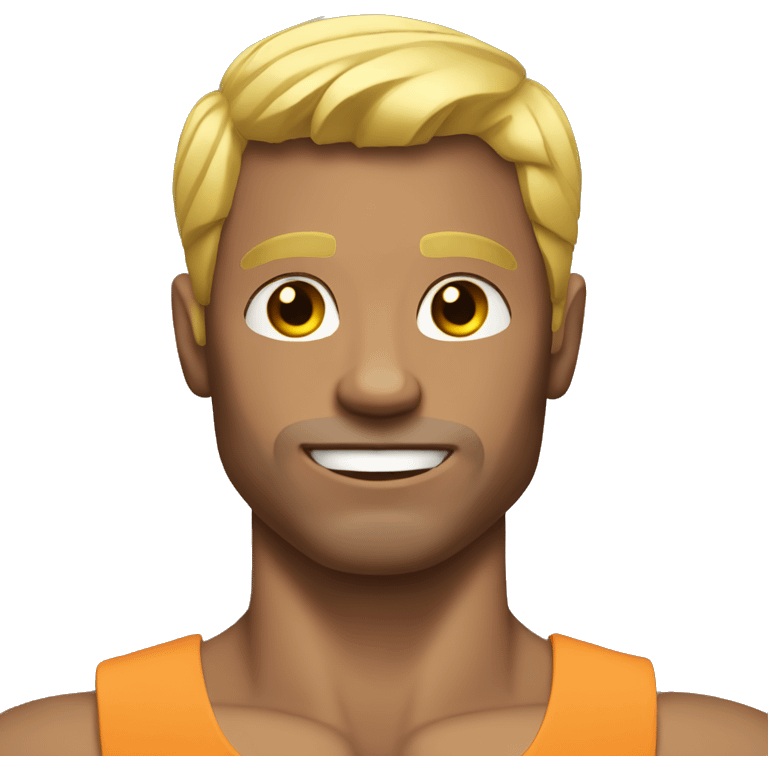 muscular man with blonde hair emoji