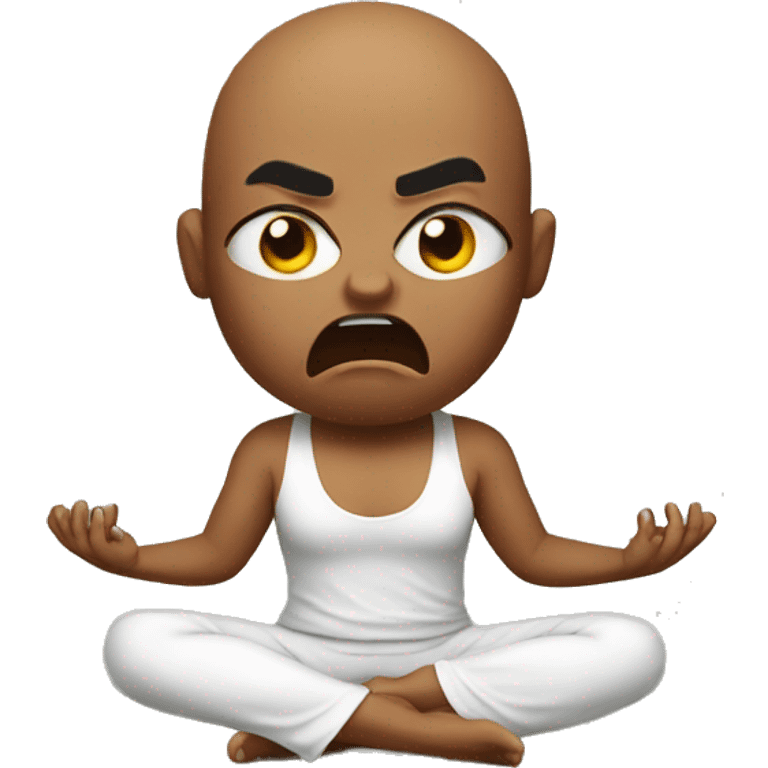 Angry yoga emoji