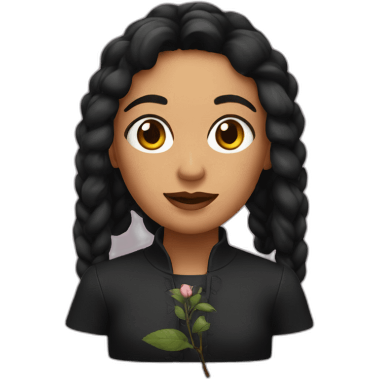 Rosa negra emoji