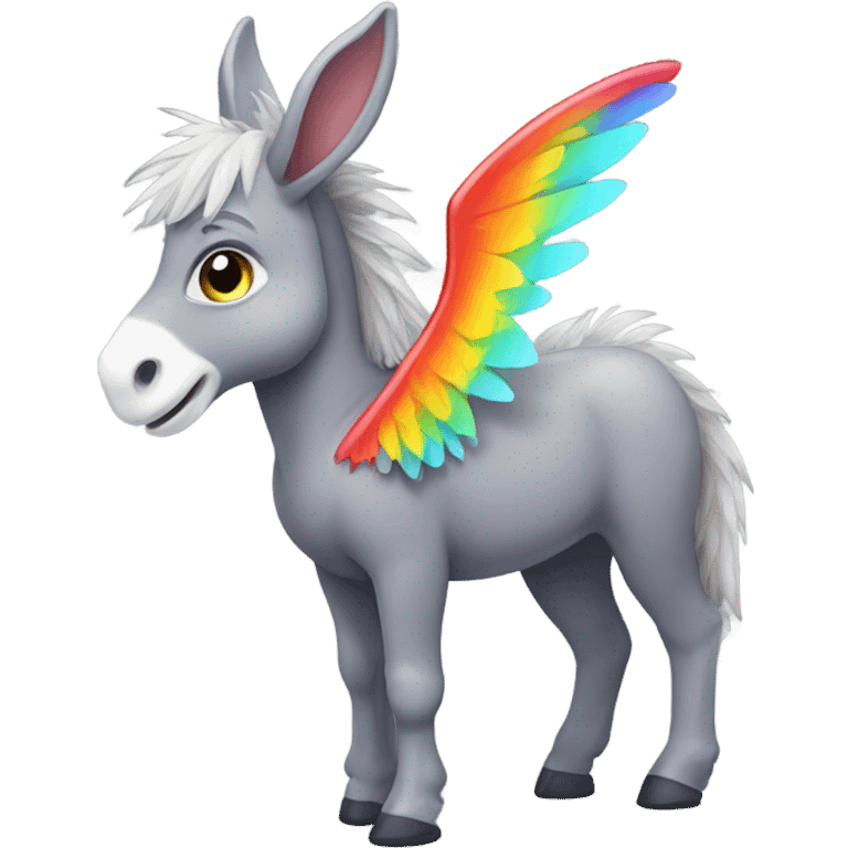 cute Donkey with dragon wings emoji