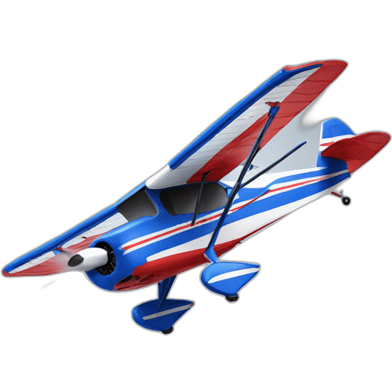 airplane super decathlon red, white and blue line emoji