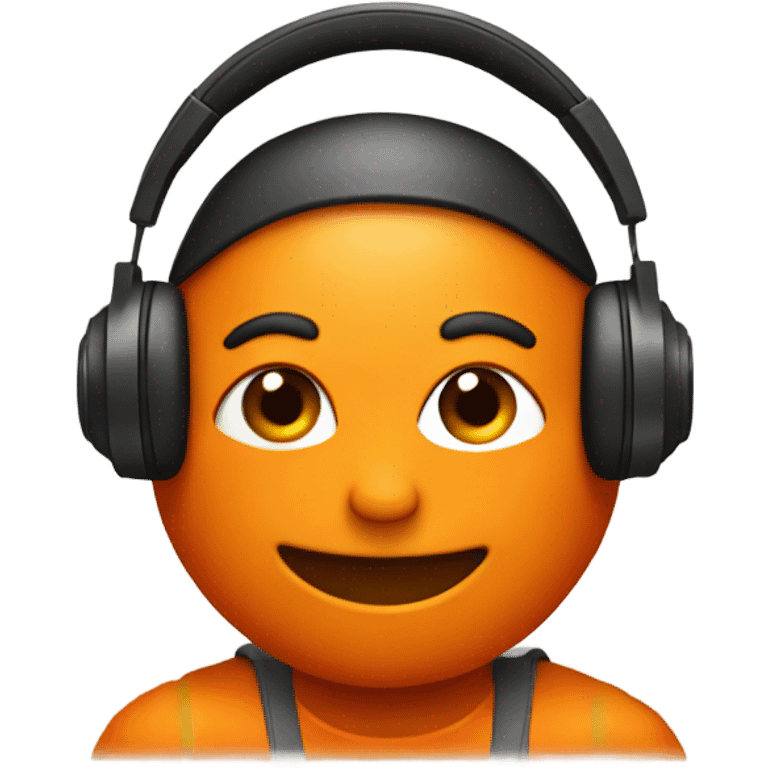 an orange guy with headphones emoji