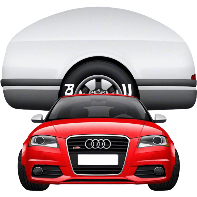 Red audi a3 front facing emoji