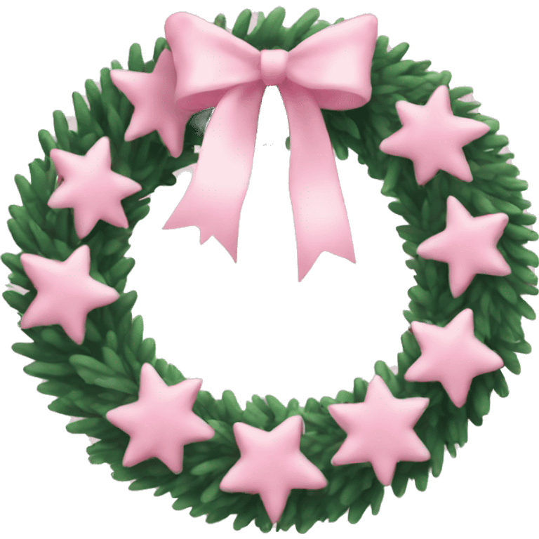 simple light pink christmas wreath emoji