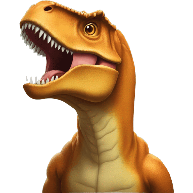 t-rex with human head emoji