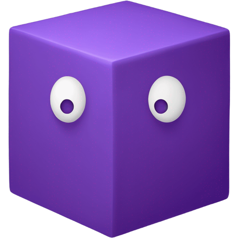 two purple cubes arranged diagonally in a large cube isometric view emoji