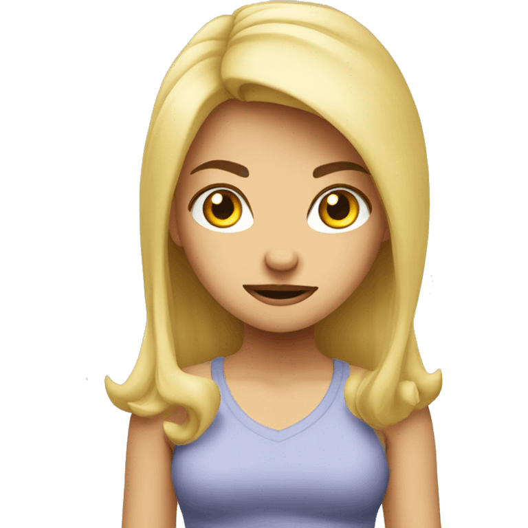 blond girl mad emoji